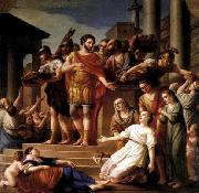 Joseph Marie Vien Marcus Aurelius Distributing Bread to the People Spain oil painting artist